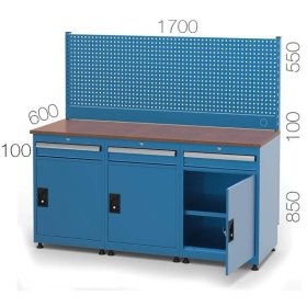 Panolu Dolaplı Çalışma Tezgah-Masası KCM03590